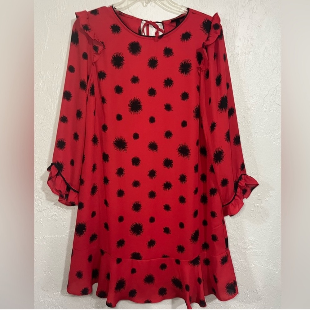 🔘Who What Wear “dandelion dots” shift dress - Picture 3 of 6